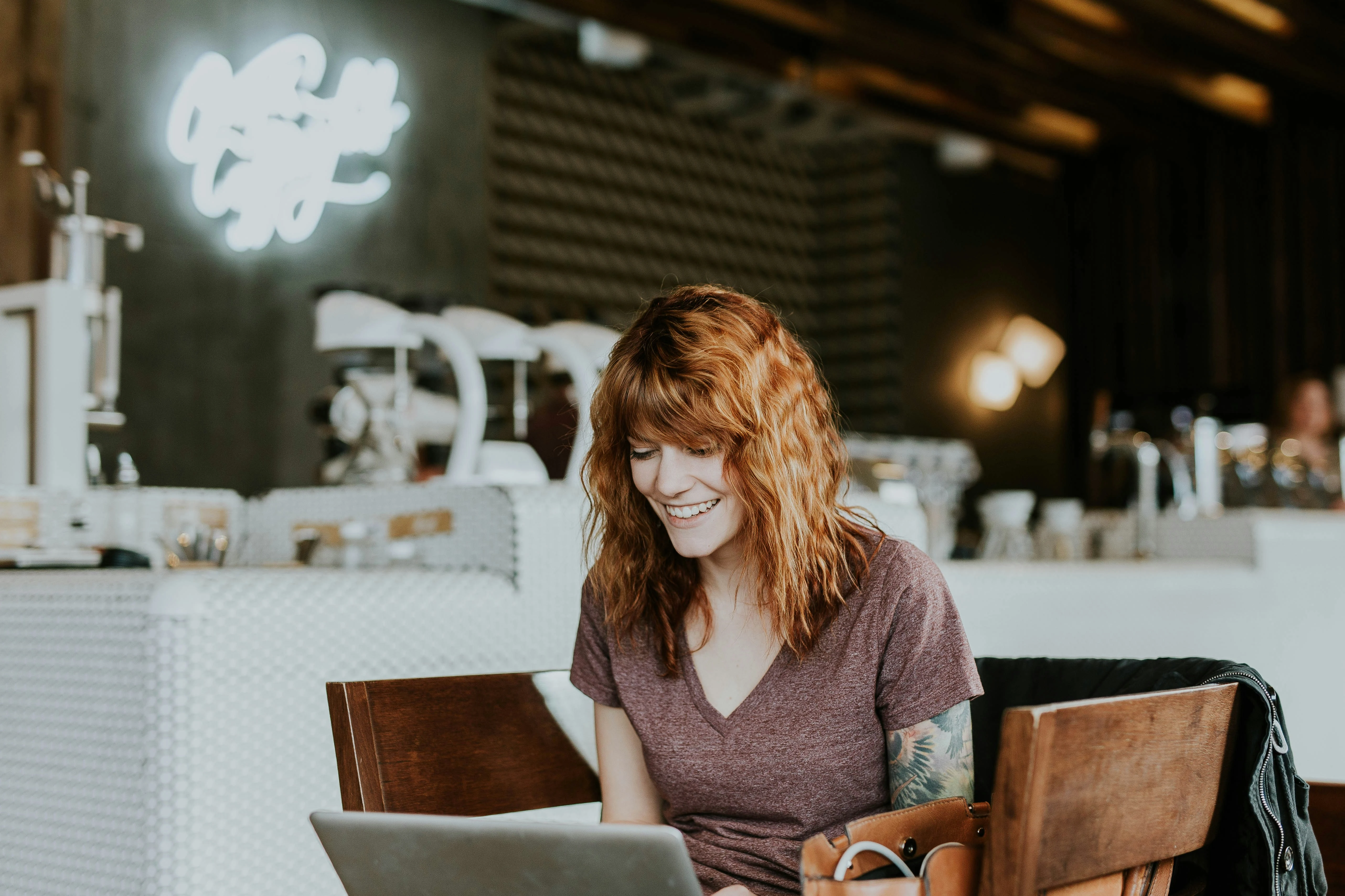 office employee working on a laptop